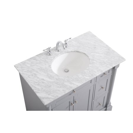 Elegant Decor 36 Inch Single Bathroom Vanity In Grey VF53036GR